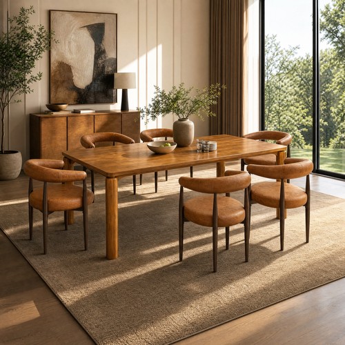 Piece dining table set - table,